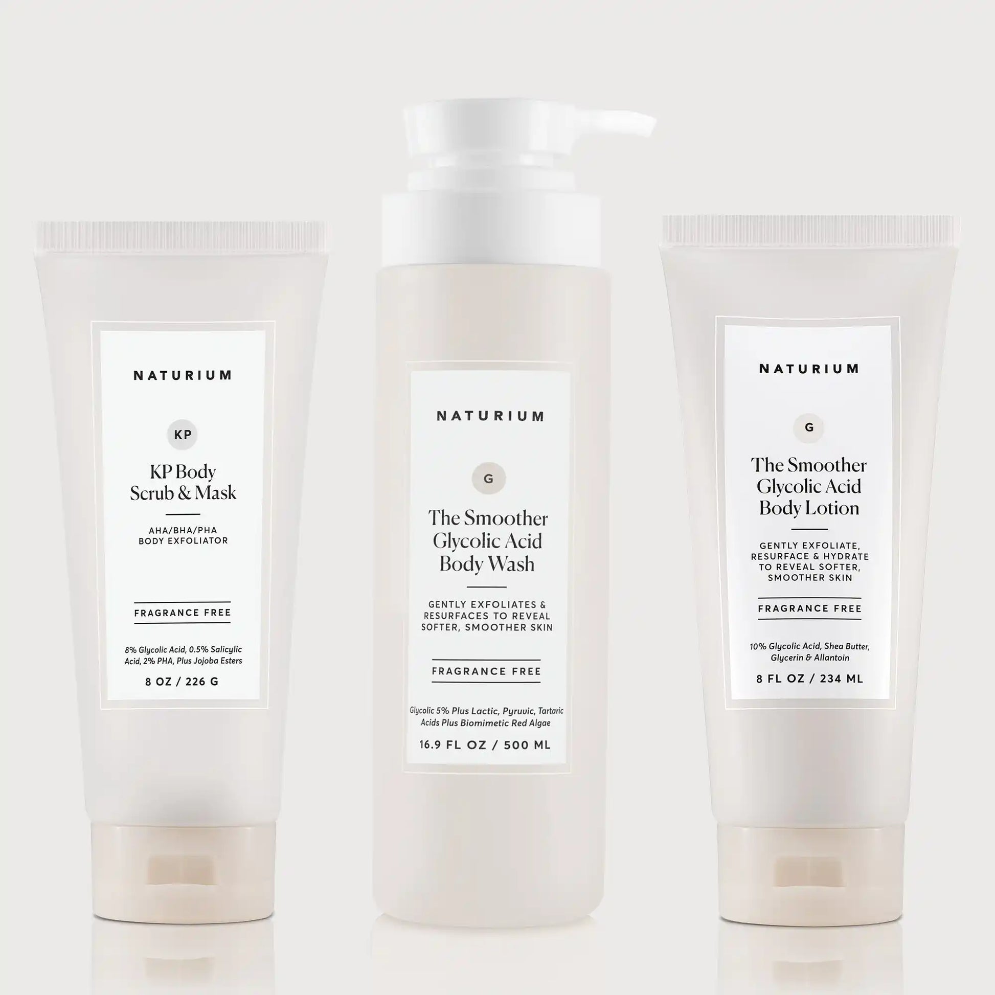 the-glycolic-acid-body-bundle-t4 NATR_KPScrub_SmootherBodyWash_SmootherLotion_Bundle_ecomm.webp
